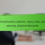 Construction Laborer: injury risks, job security, physical demands