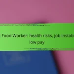 Fast Food Worker: health risks, job instability, low pay
