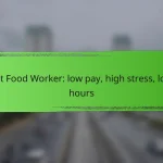 Fast Food Worker: low pay, high stress, long hours
