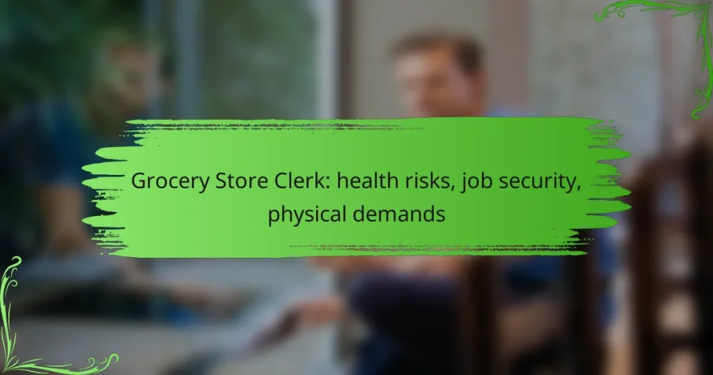 Grocery Store Clerk: health risks, job security, physical demands