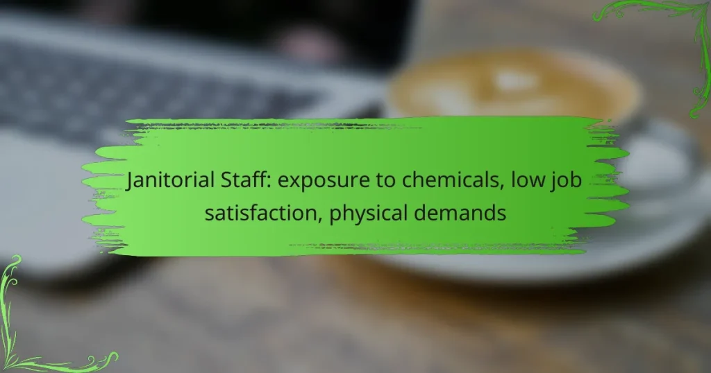 Janitorial Staff: exposure to chemicals, low job satisfaction, physical demands