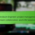 Petroleum Engineer: project management, team collaboration, work-life balance