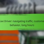 Taxi Driver: navigating traffic, customer behavior, long hours