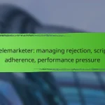 Telemarketer: managing rejection, script adherence, performance pressure