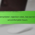 Telemarketer: rejection rates, low earnings, uncomfortable hours