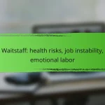 Waitstaff: health risks, job instability, emotional labor