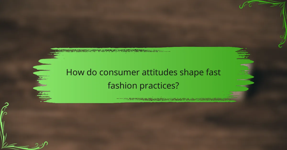 How do consumer attitudes shape fast fashion practices?