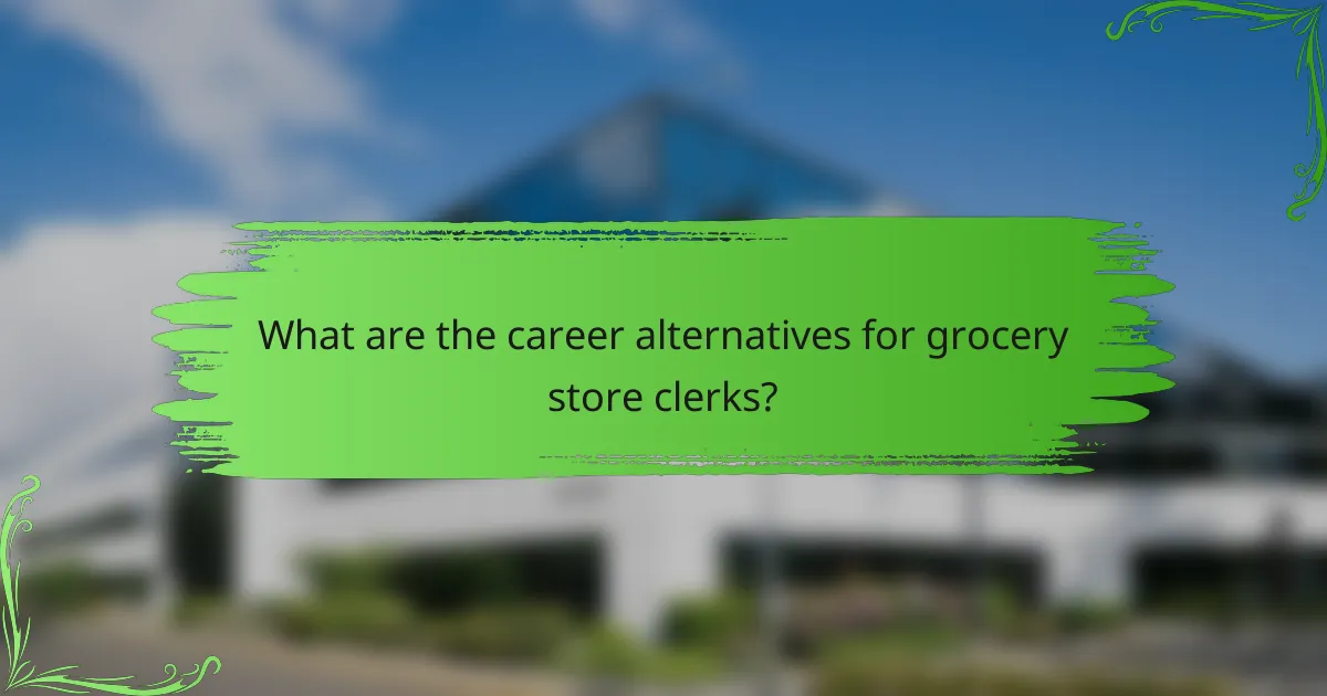 What are the career alternatives for grocery store clerks?